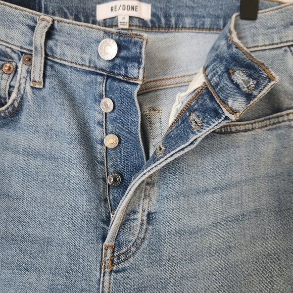 Re/Done | Comfort Stretch High Rise Stove Pipe Jeans in Mid 90s - Size 27 - Picture 6 of 13